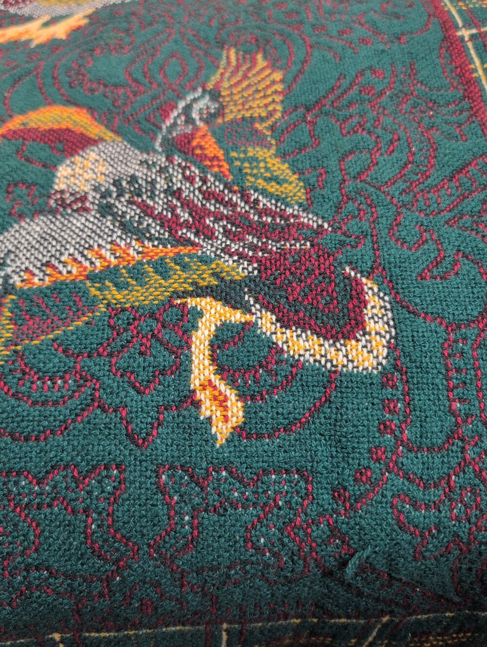 Vintage Goodwin Weavers Game Bird Tapestry Throw Blanket 46x66 Cotton USA - Picture 2 of 10